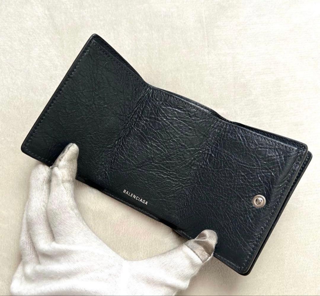 バレンシアガ 三つ折り財布 クラシックミニ グレー