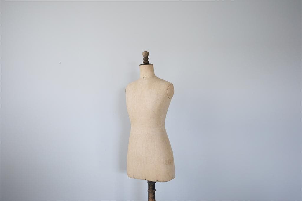 フランスアンティーク木製レディーストルソー/女性ボディ/マネキン90-228-1