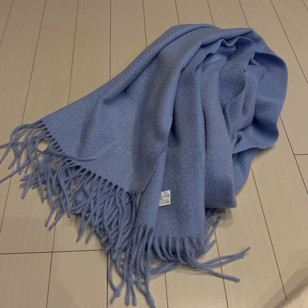 【新品】カシミア バーニーズニューヨーク マフラー ライトブルー ストール