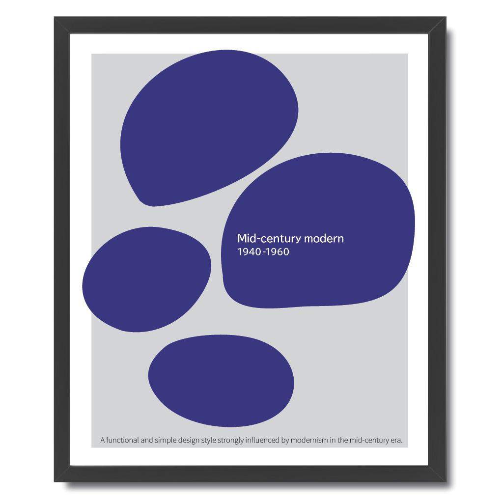 Mid-Century MODERN－blue-001／ アートポスター