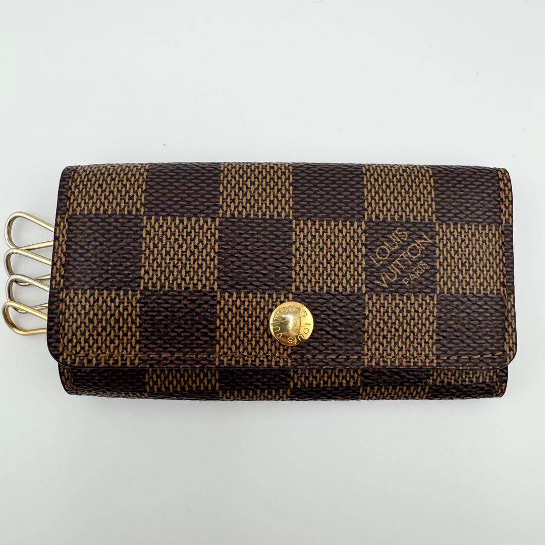 【極美品】ルイヴィトン ミュルティクレ4 キーケース 4連 ダミエ・エベヌ