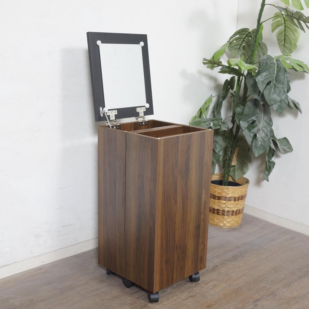 【新品・未使用】 コスメワゴン　ミラー付き　コスメボックス　完成品
