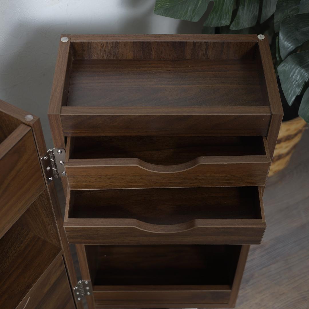 【新品・未使用】 コスメワゴン　ミラー付き　コスメボックス　完成品