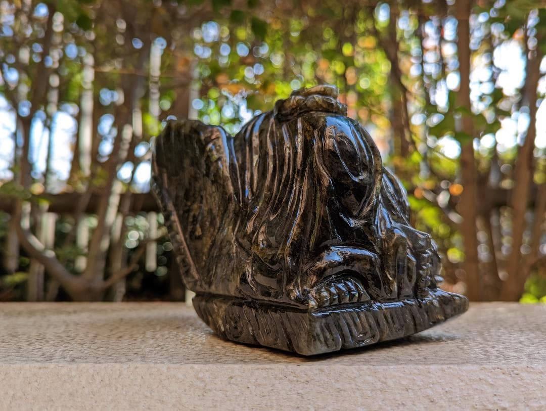 【期間限定特価】【商売運上昇】天然石ラブラドライト 大富豪クベラ神