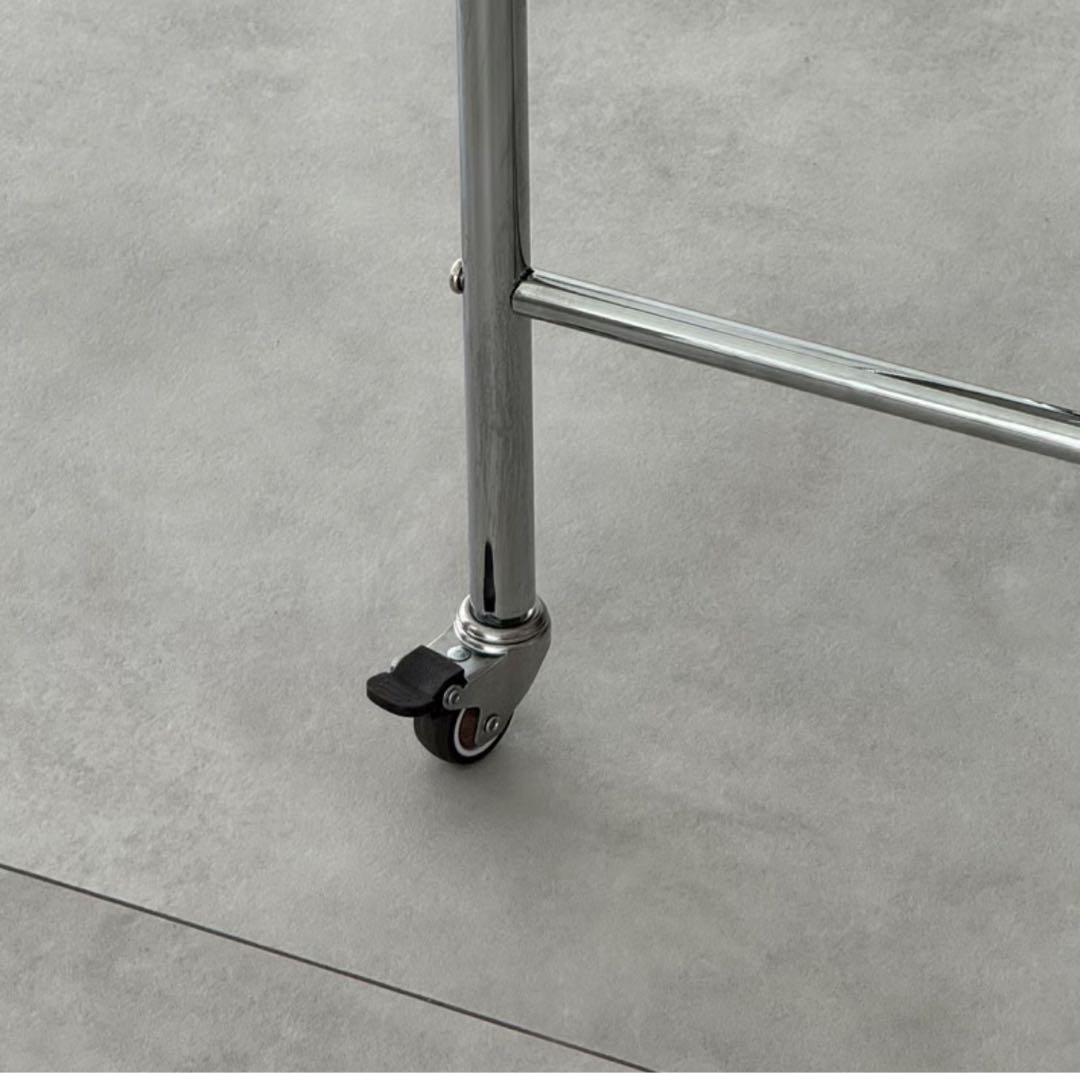 table-03192　ブラック サイドポケット キャスター付きデスク