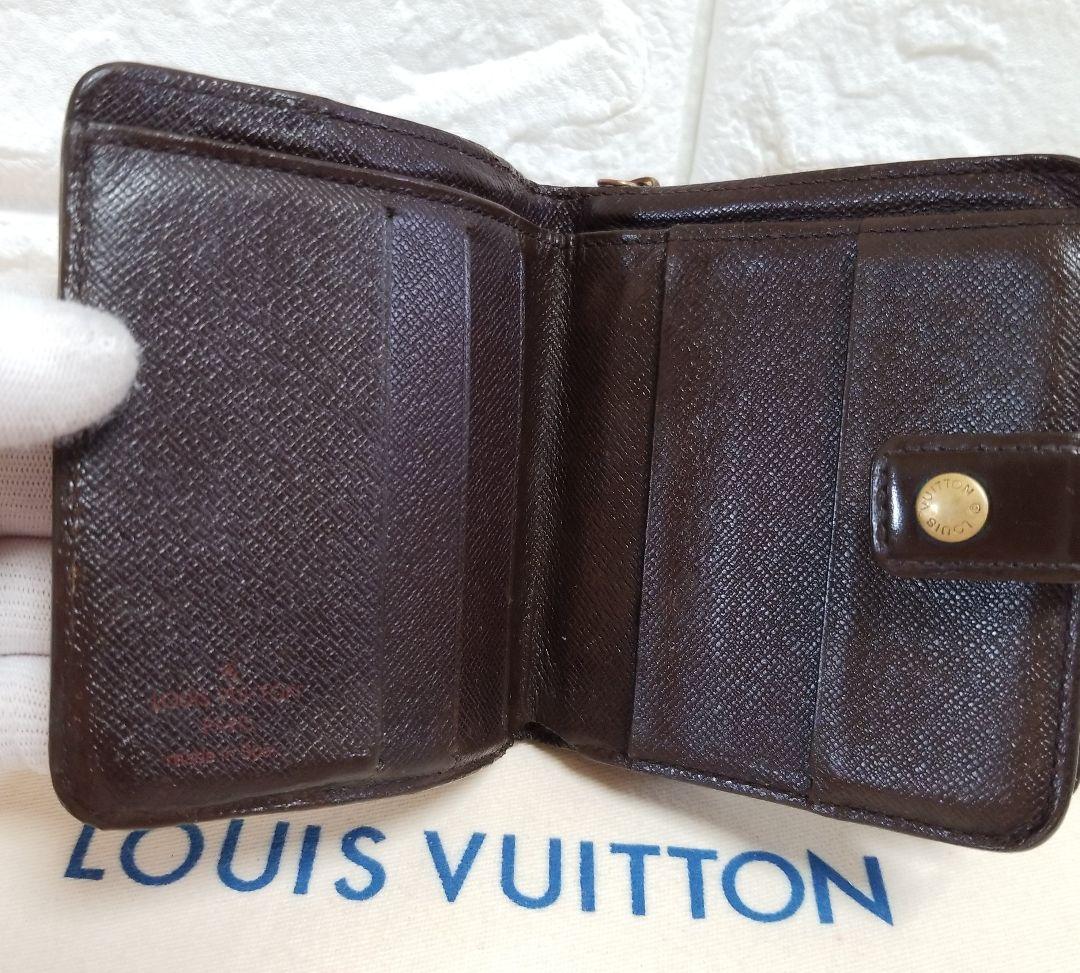 【ラオ】LOUIS VUITTON ダミエ エベヌ コンパクトジップ 二つ