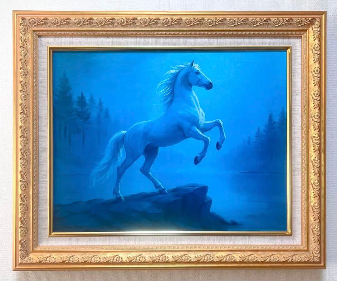 (F6号) 蒼井奏【水駿】 表サイン有り/裏共シール有り/真作/油彩