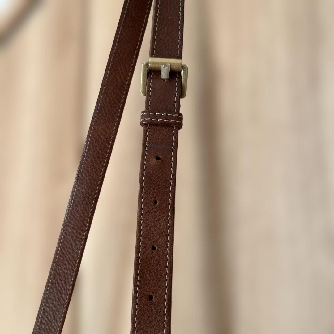 マルベリーmulberryブラウンレザーショルダーバッグドロシー