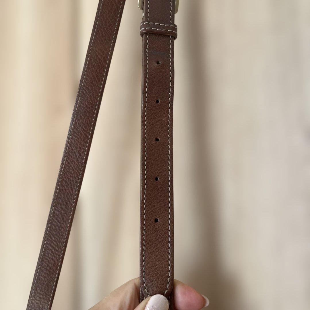 マルベリーmulberryブラウンレザーショルダーバッグドロシー