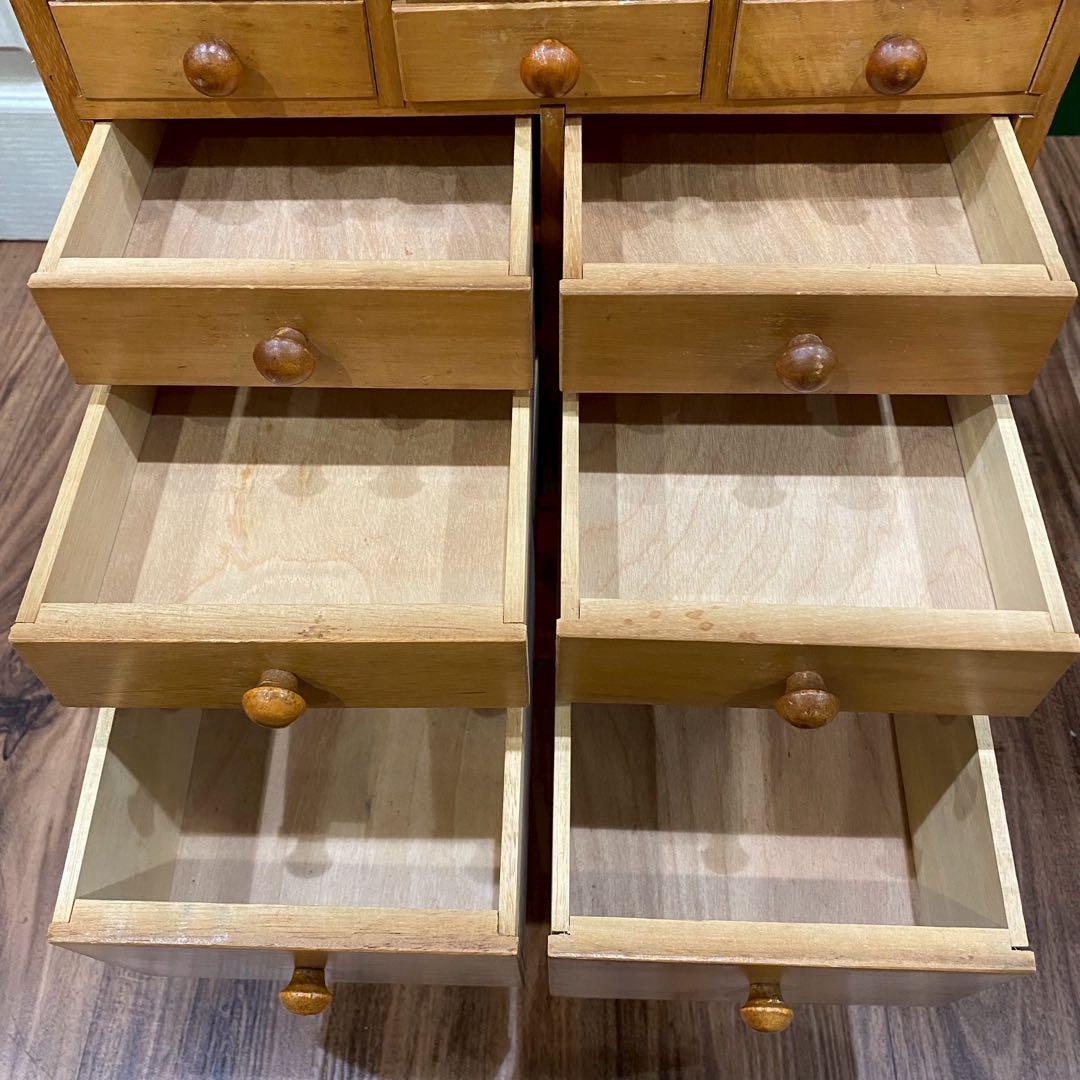 薬棚 薬箪笥 小引き出し 昭和レトロ 当時物 インテリア アンティーク 多収納