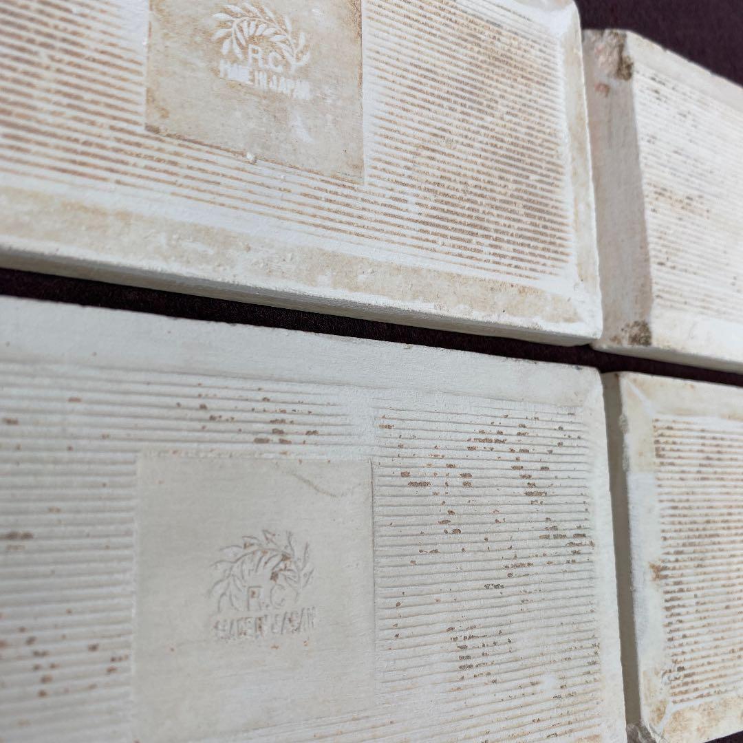 ハンドメイド日本製アンティークマジョリカタイル⑤４枚セット　プラナカンタイル