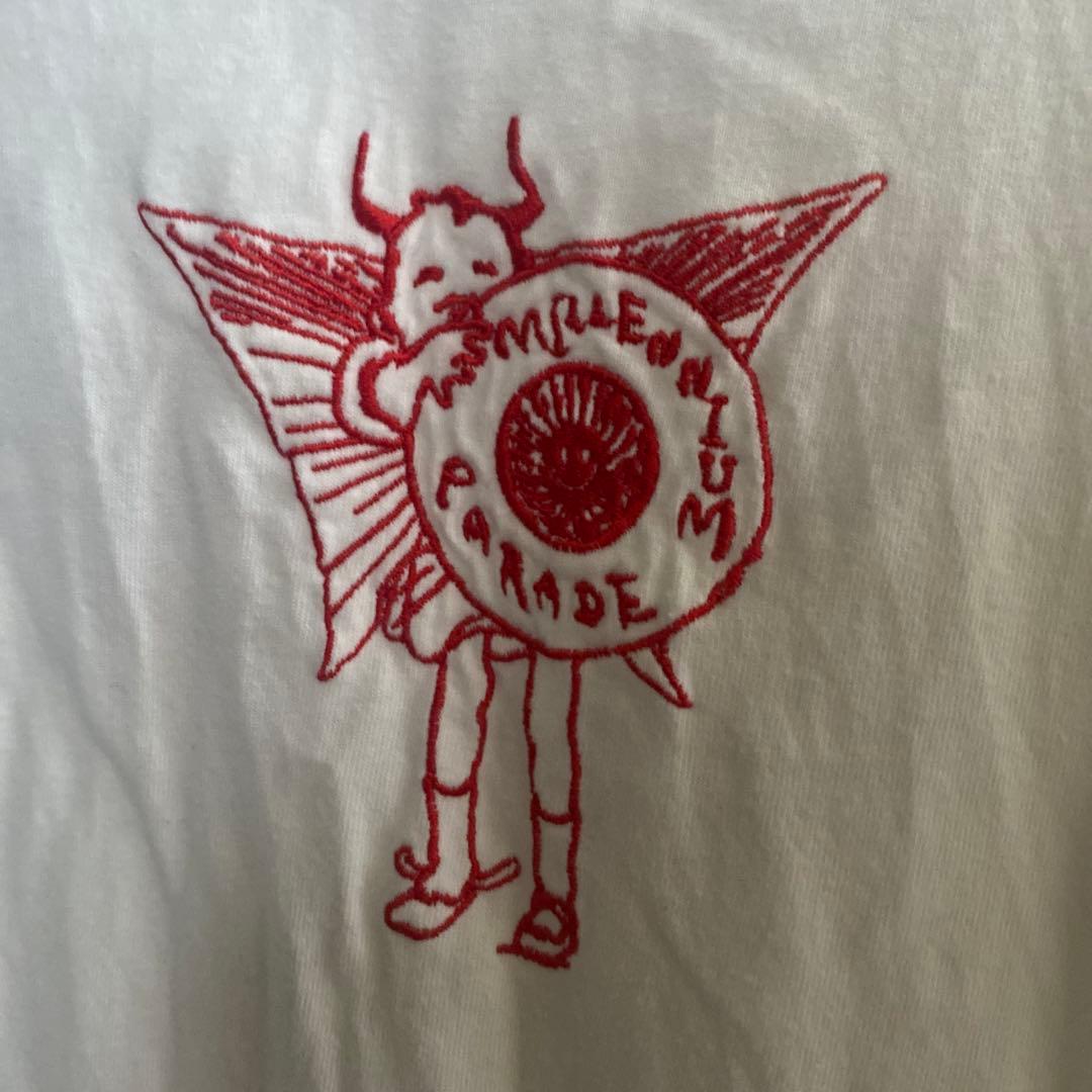 ミレパ　刺繍ホワイトTシャツ Mサイズ　2019年