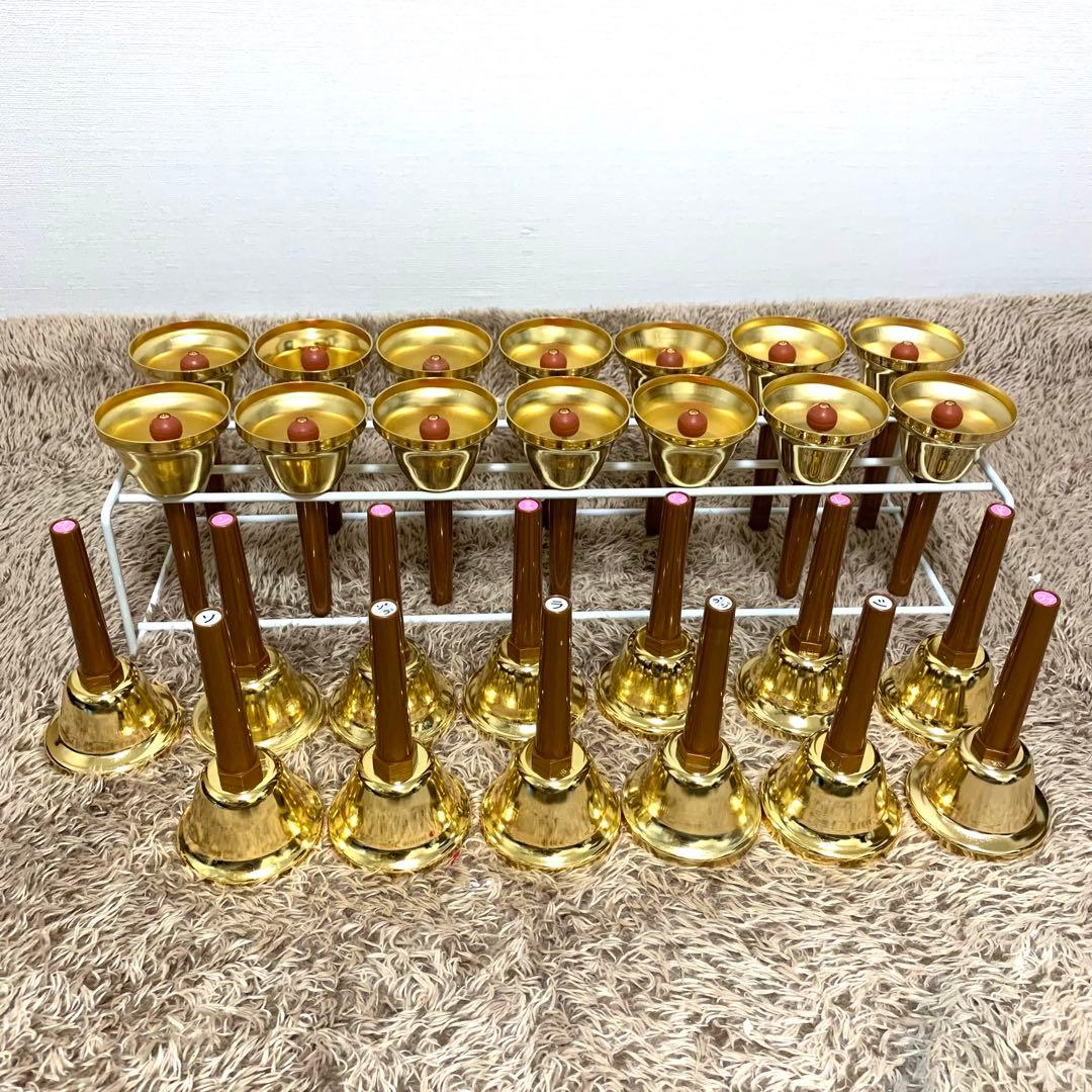 美品 ウチダミュージックベル27音 ゴールド 純正ケース付
