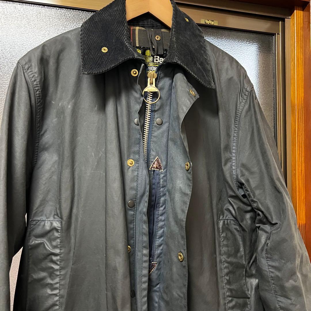 80s バブアー border オイルドジャケット ユーロヴィンテージ