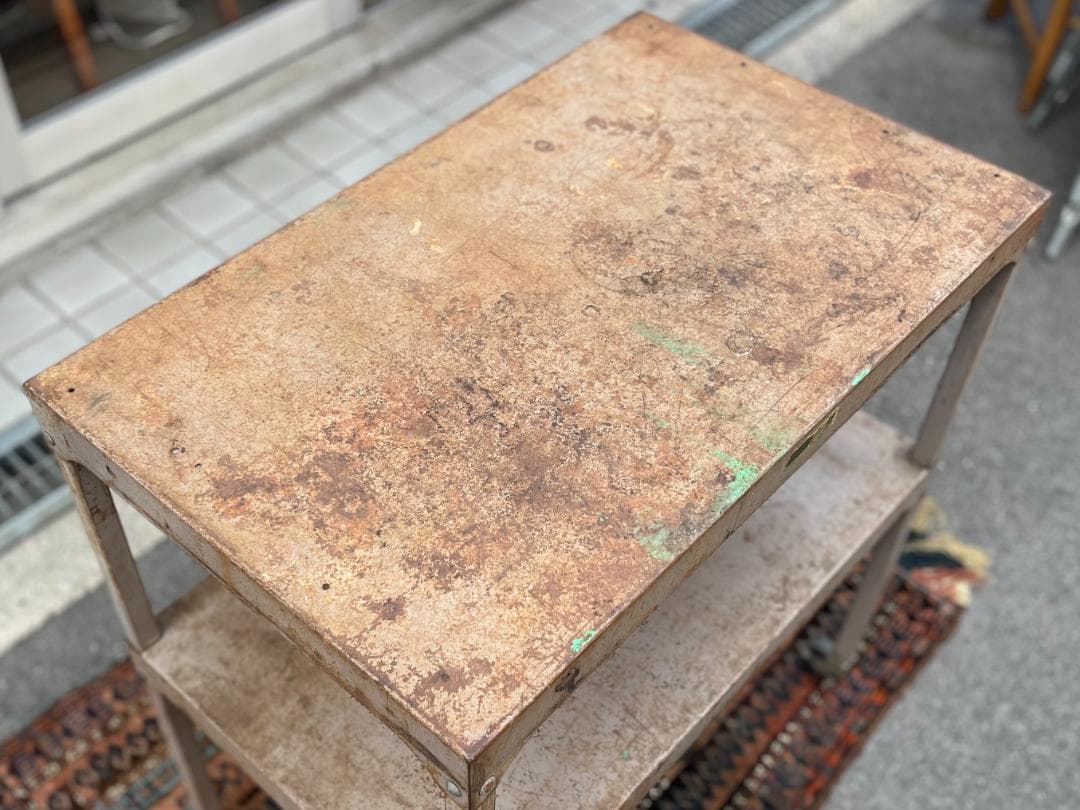 1960s☆USA製／ヴィンテージ／スチールワゴン／キャスターワゴン／アメカジ