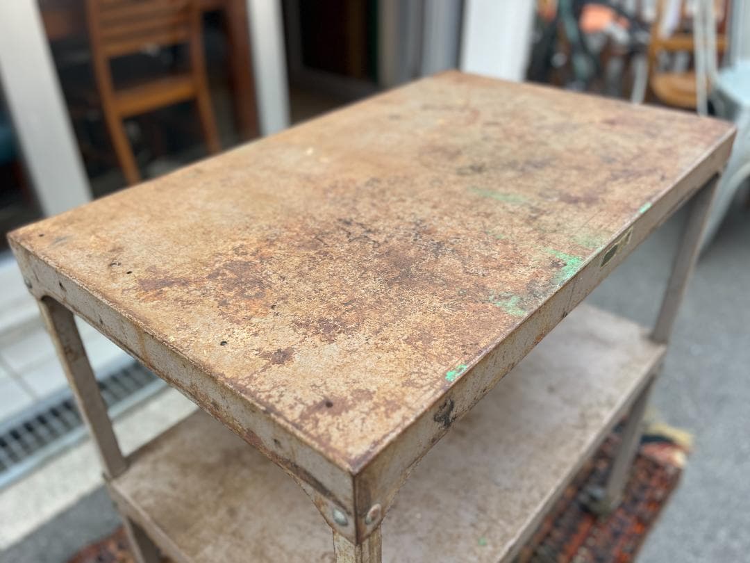 1960s☆USA製／ヴィンテージ／スチールワゴン／キャスターワゴン／アメカジ