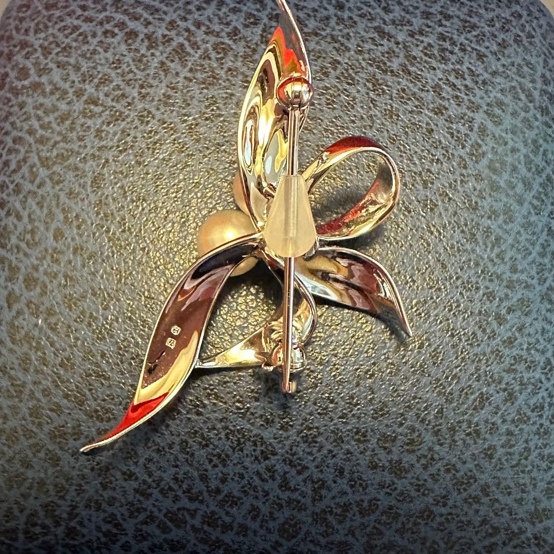 ミキモトシルバーパールブローチ ☆３珠☆現行完売品☆