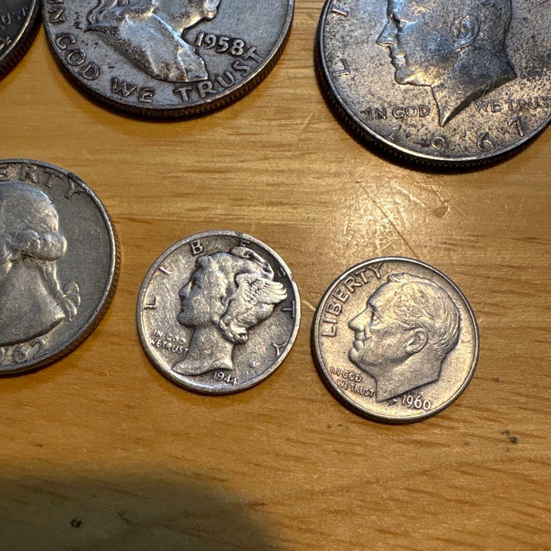 アメリカドル銀貨8種類 1943年製　ウォーキングリバティ