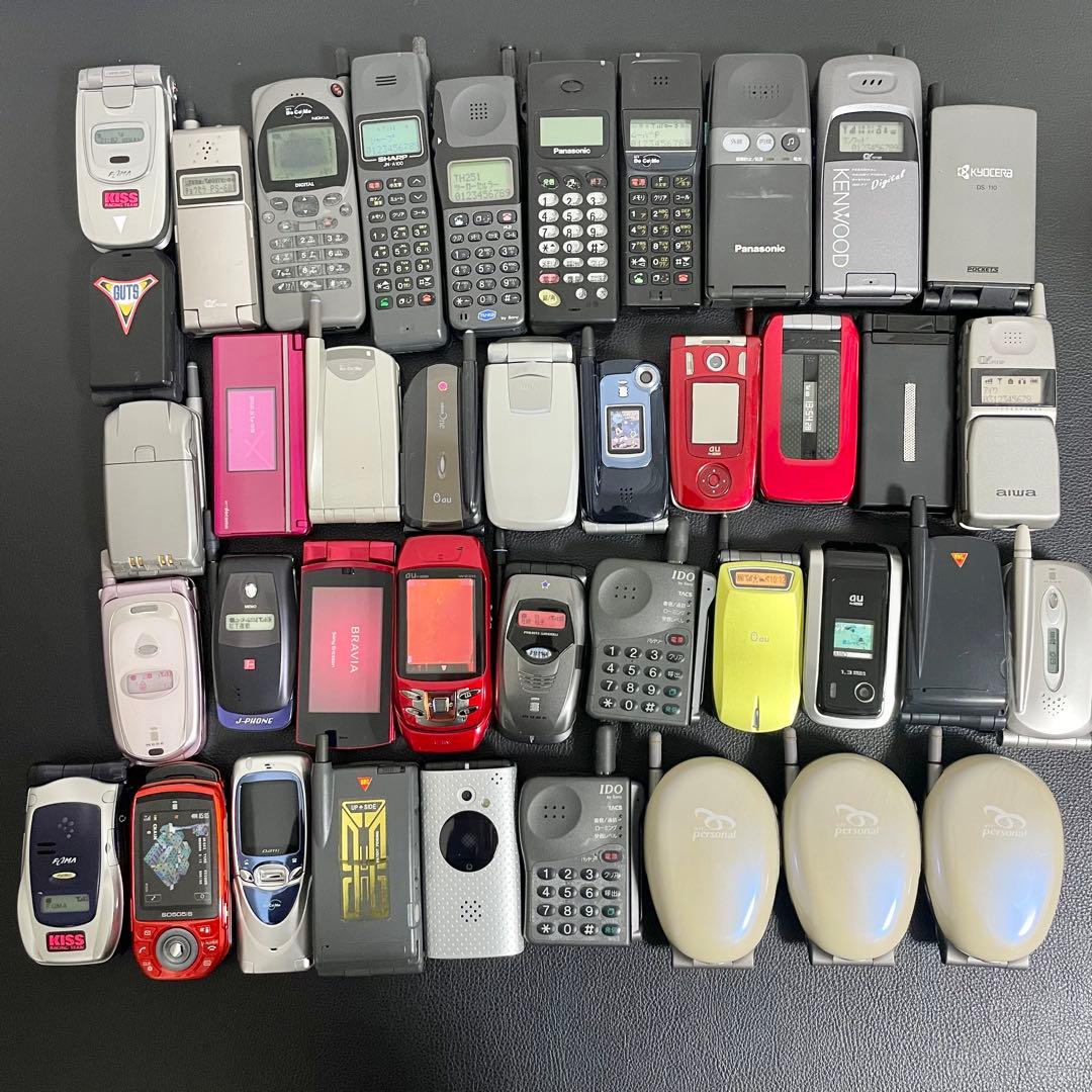【まとめて40点セット】モックアップ 販売店模型 携帯電話 ガラケー フェラーリ