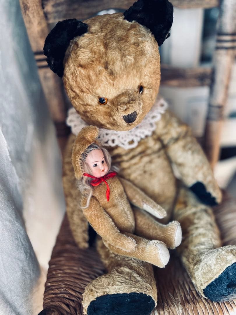 +..。*大きなスーティーベア　ヴィンテージ ベア　アンティークベア..。*゜+