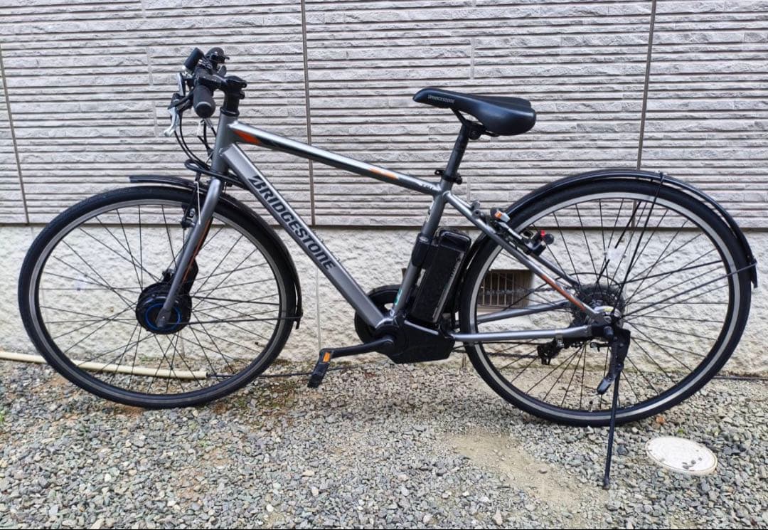 ブリヂストン　電動アシスト自転車 グレー 27インチ