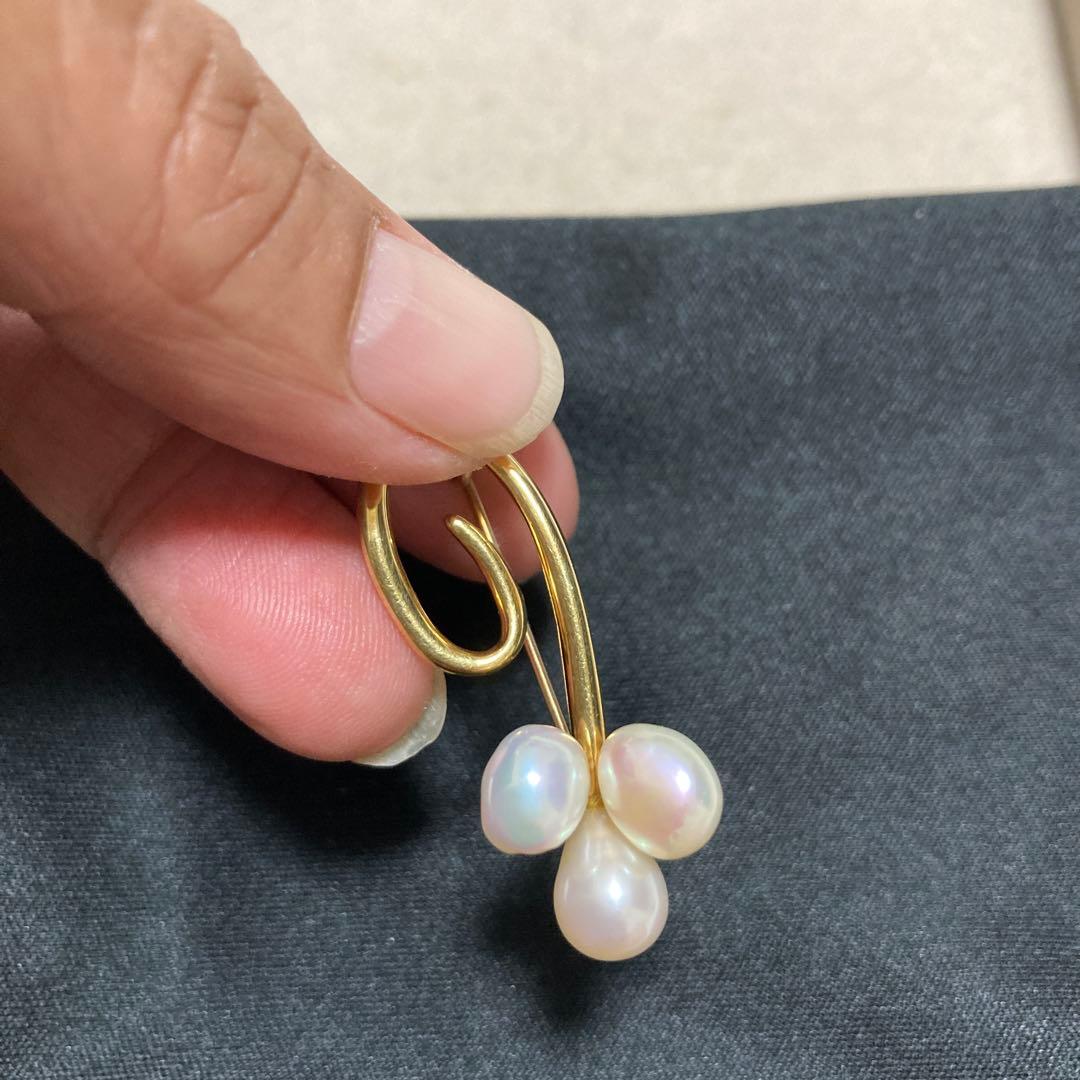 K18 刻印　あり　ブロチ