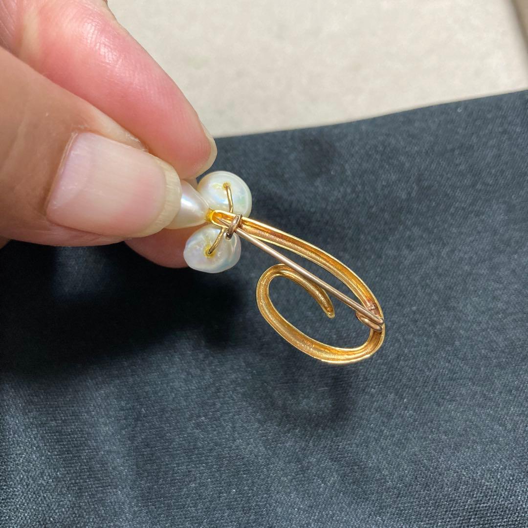 K18 刻印　あり　ブロチ