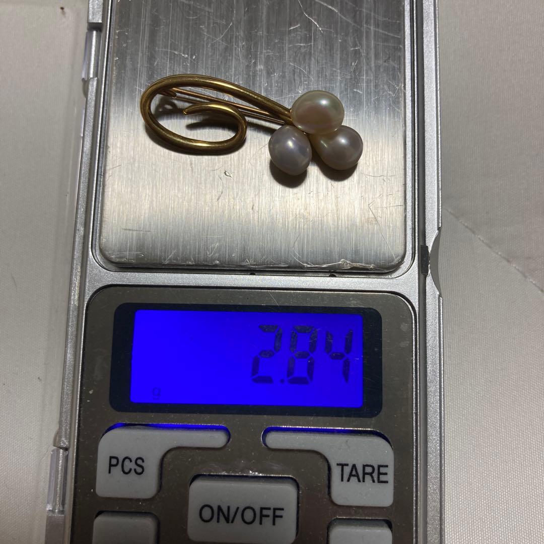 K18 刻印　あり　ブロチ