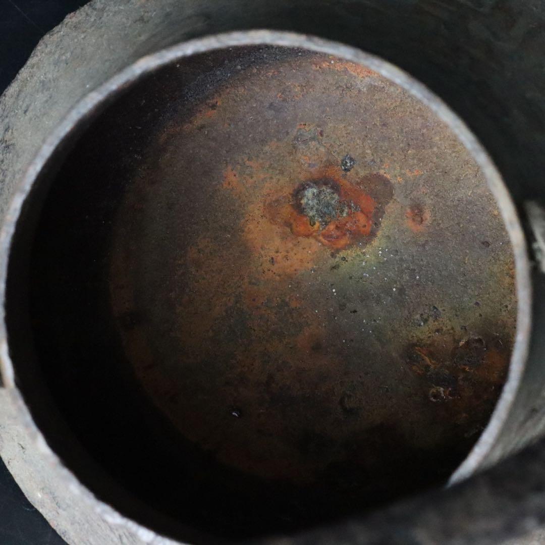 南部 名匠 有坂造 竹文富士型鉄瓶