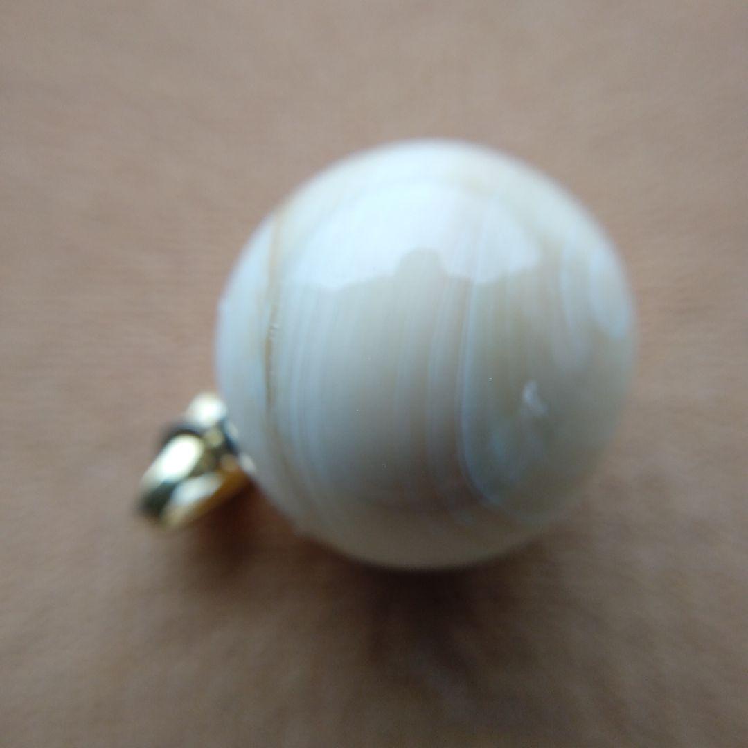 鯨歯　マッコウクジラ　牙玉ペンダントトップ　15㎜