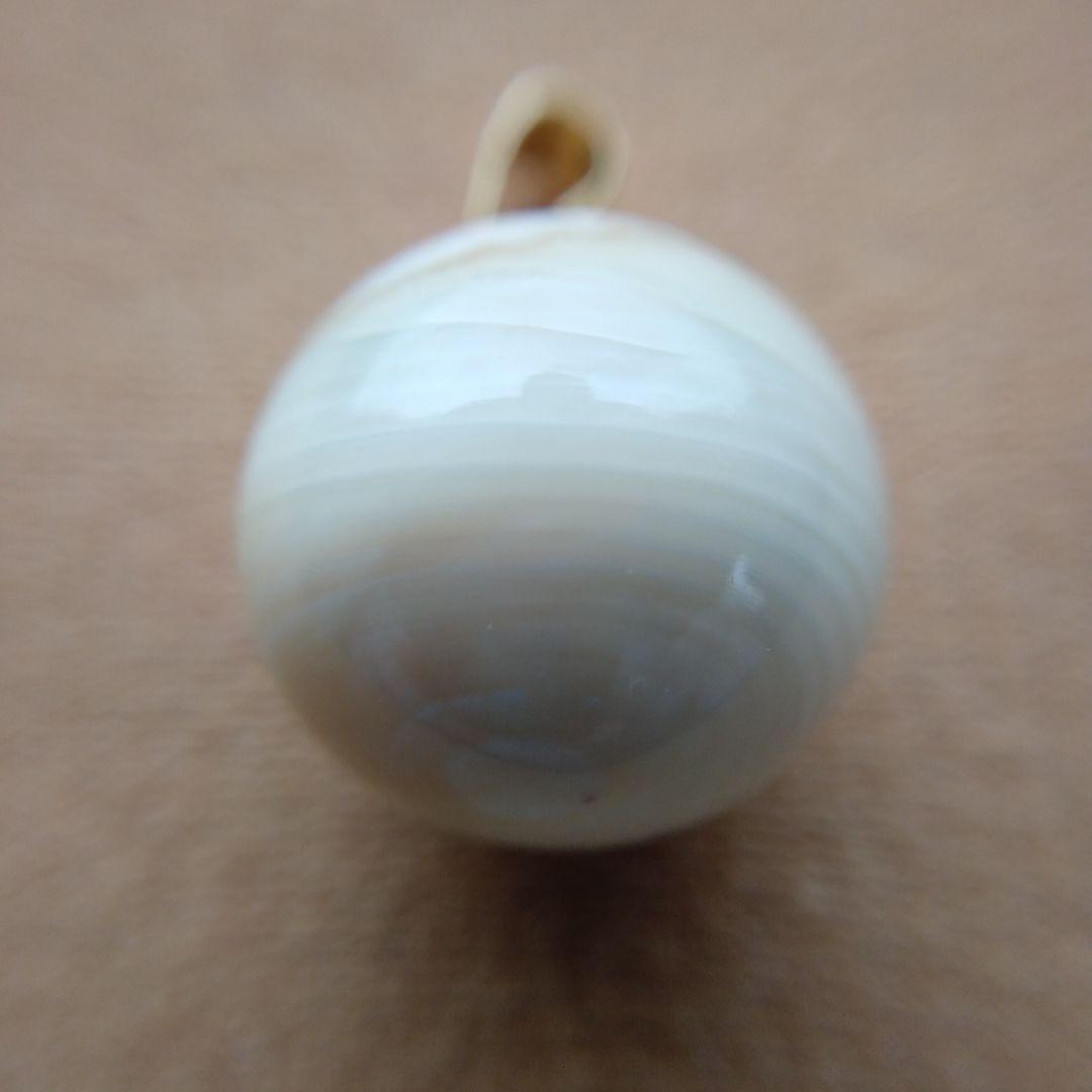 鯨歯　マッコウクジラ　牙玉ペンダントトップ　15㎜