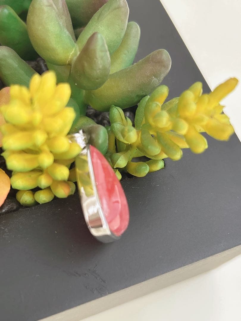 ペンダントトップ#インカローズ14g 枠はシルバー925