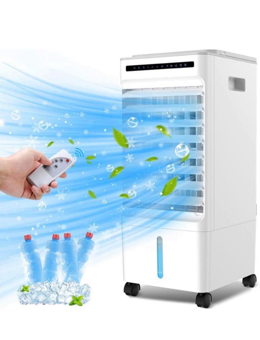 冷風機 強力 冷風扇 90°首振り スポットクーラー 5L水タンク 風量3段階