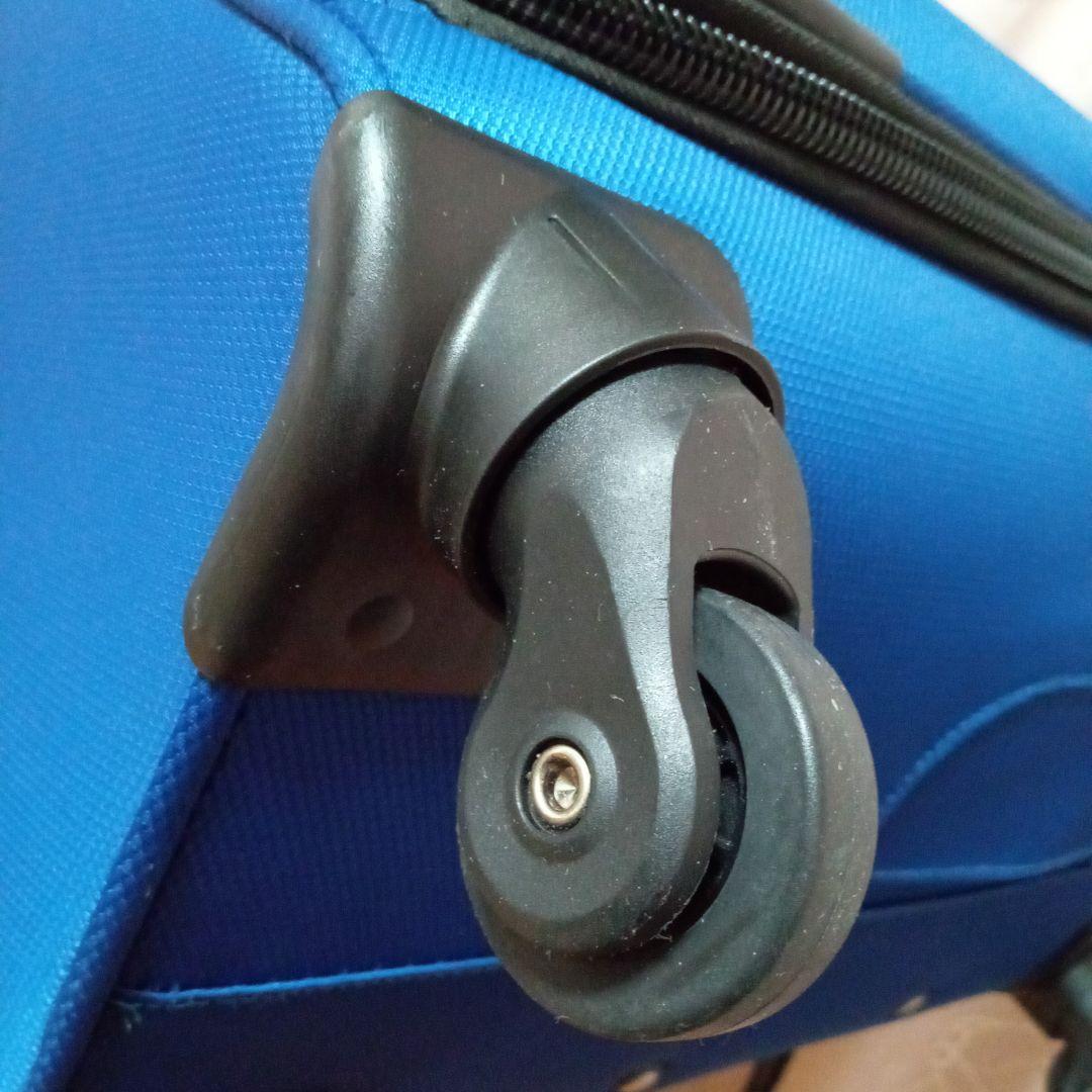 サムソナイト 大型 4輪 布製 スーツケース 青 黒 キャリーケース