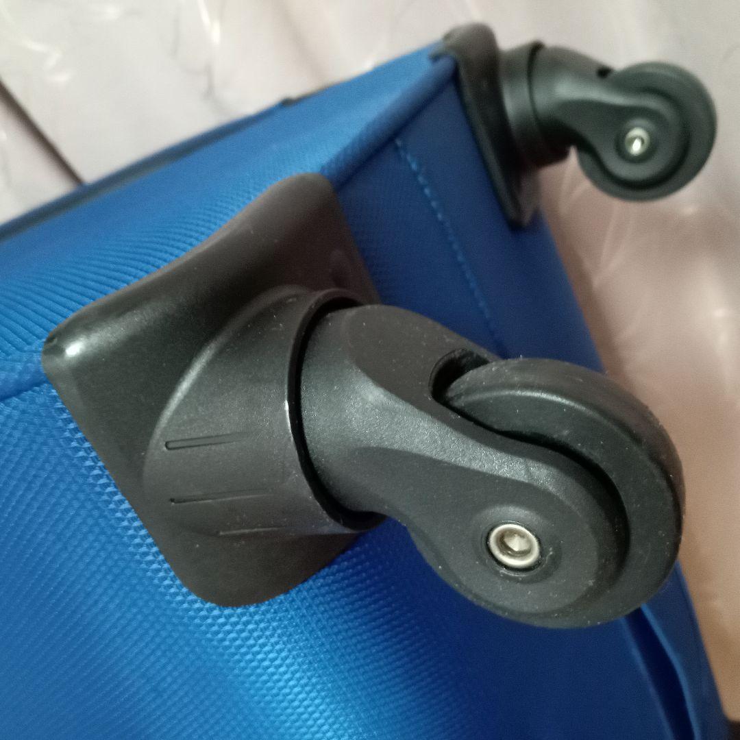 サムソナイト 大型 4輪 布製 スーツケース 青 黒 キャリーケース