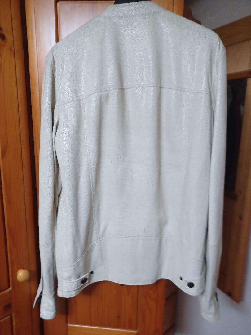 ゴートレザー セミダブルライダースジャケット極美品