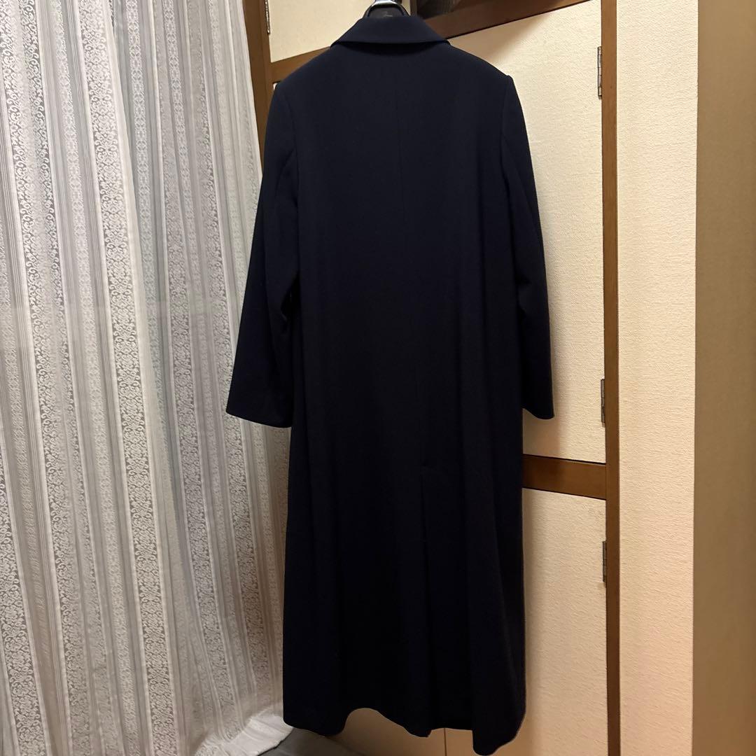 ánuans ネイビー ダブルブレスト チェスターコート