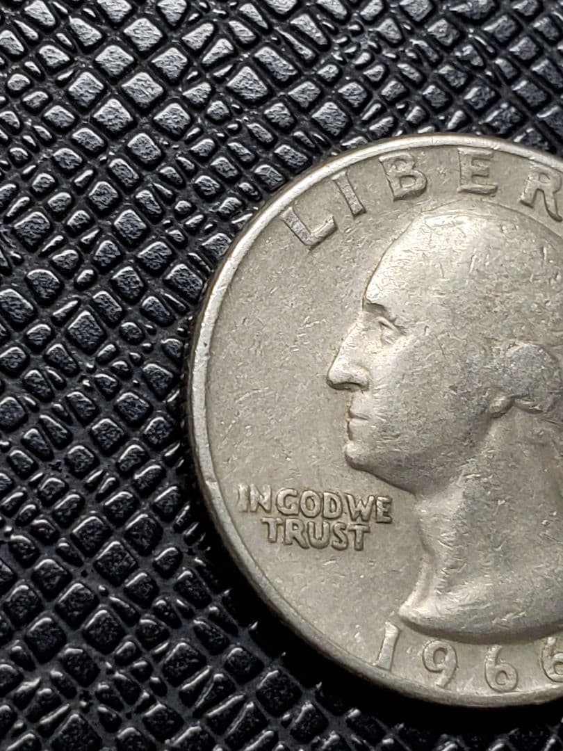 264.　美品　1966年　アメリカ　ワシントン　クォーター　25セント　