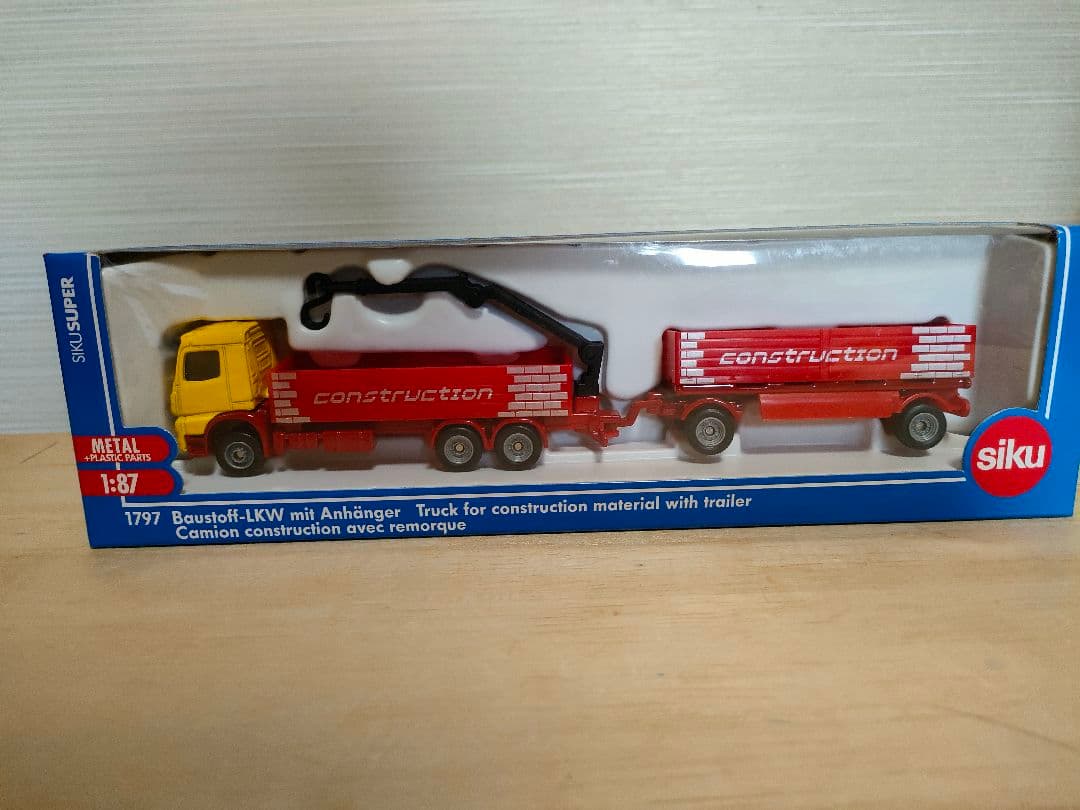 【SK1797】Siku Baustoff-LKW mit Anhänger