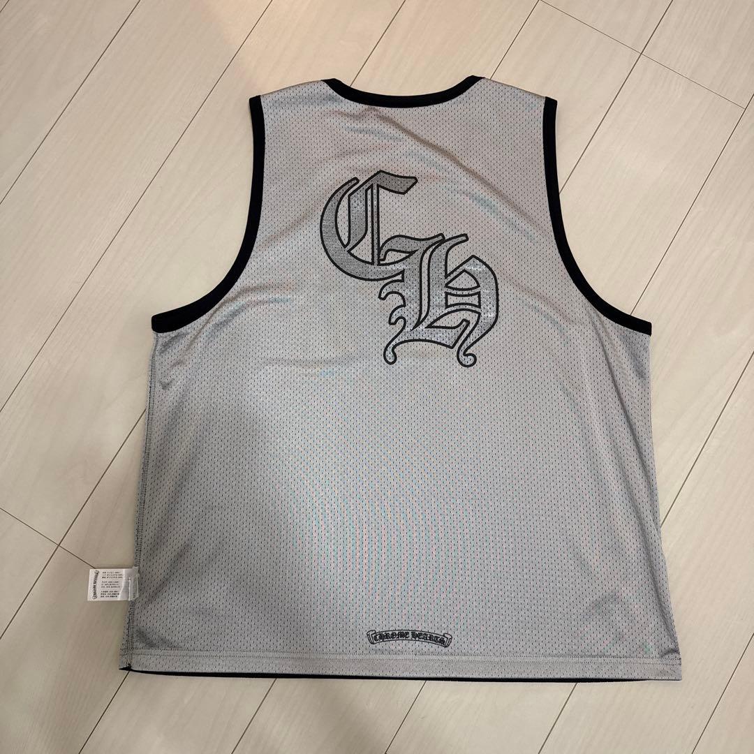 【新品】クロムハーツ リバーシブルメッシュタンクトップ ブラック×シルバー L