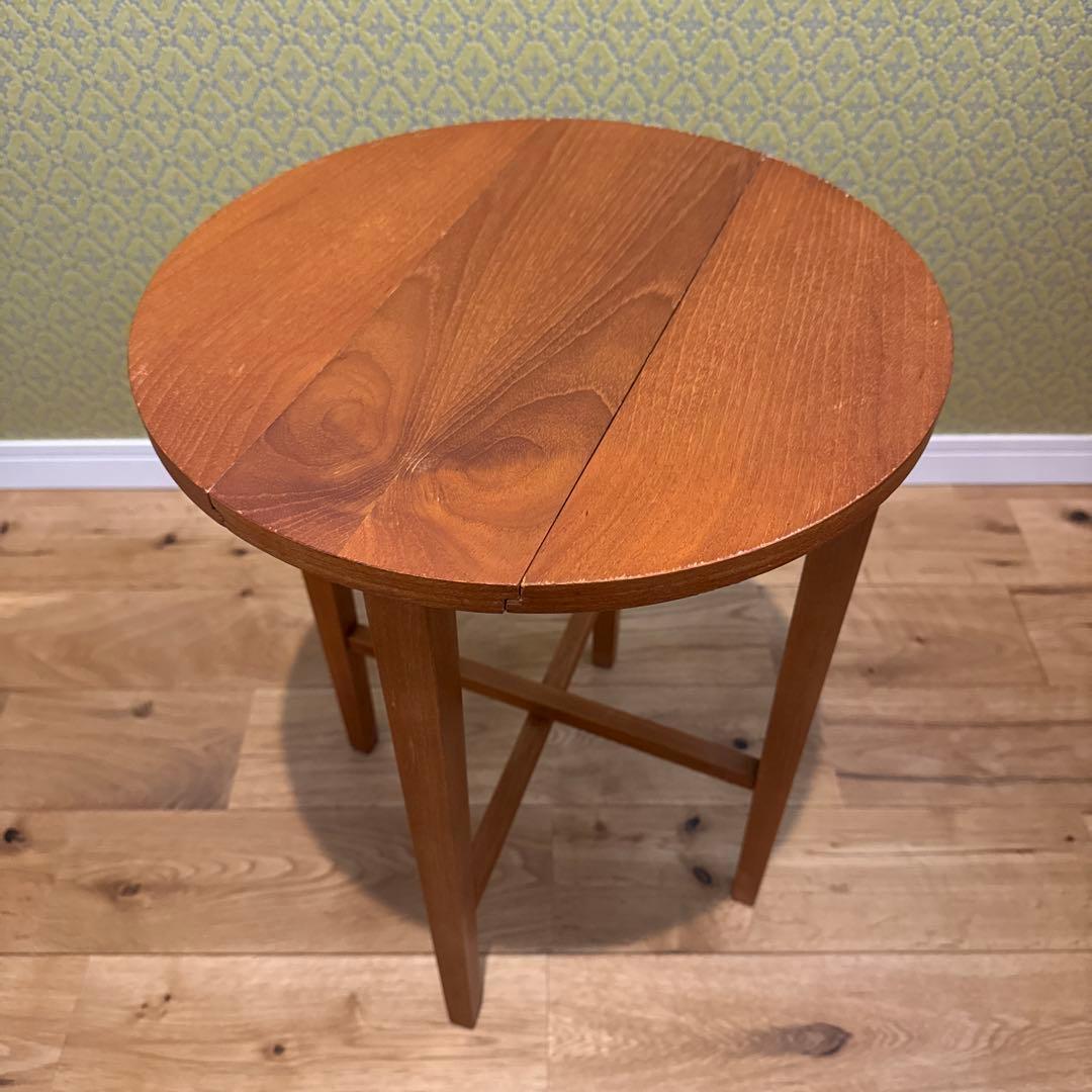 イギリスアンティーク フォールディングテーブル 天然木 折りたたみテーブル