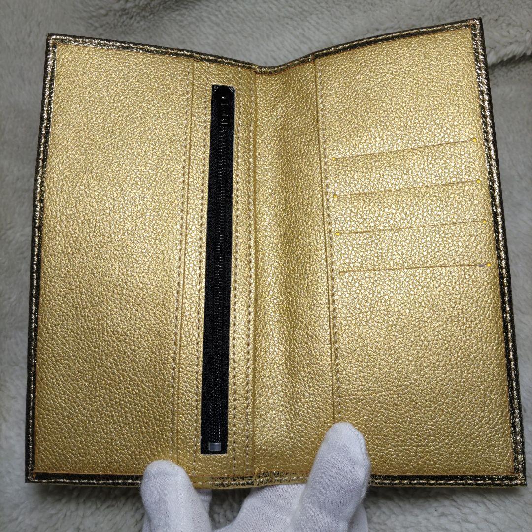 皇室　限定　長財布　折り財布　ゴールド　金