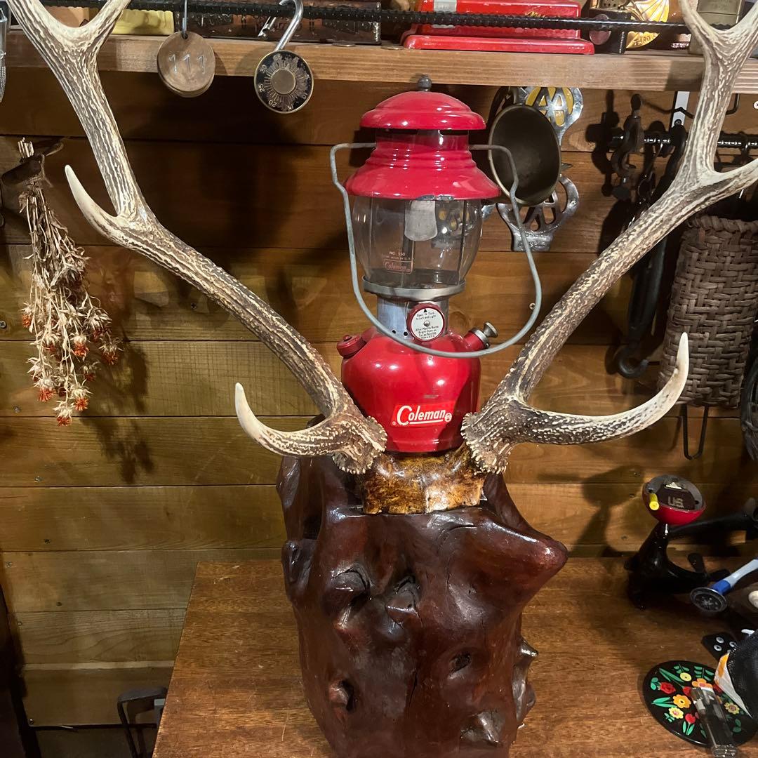 ヴィンテージ迫力満点！鹿ツノ丸太