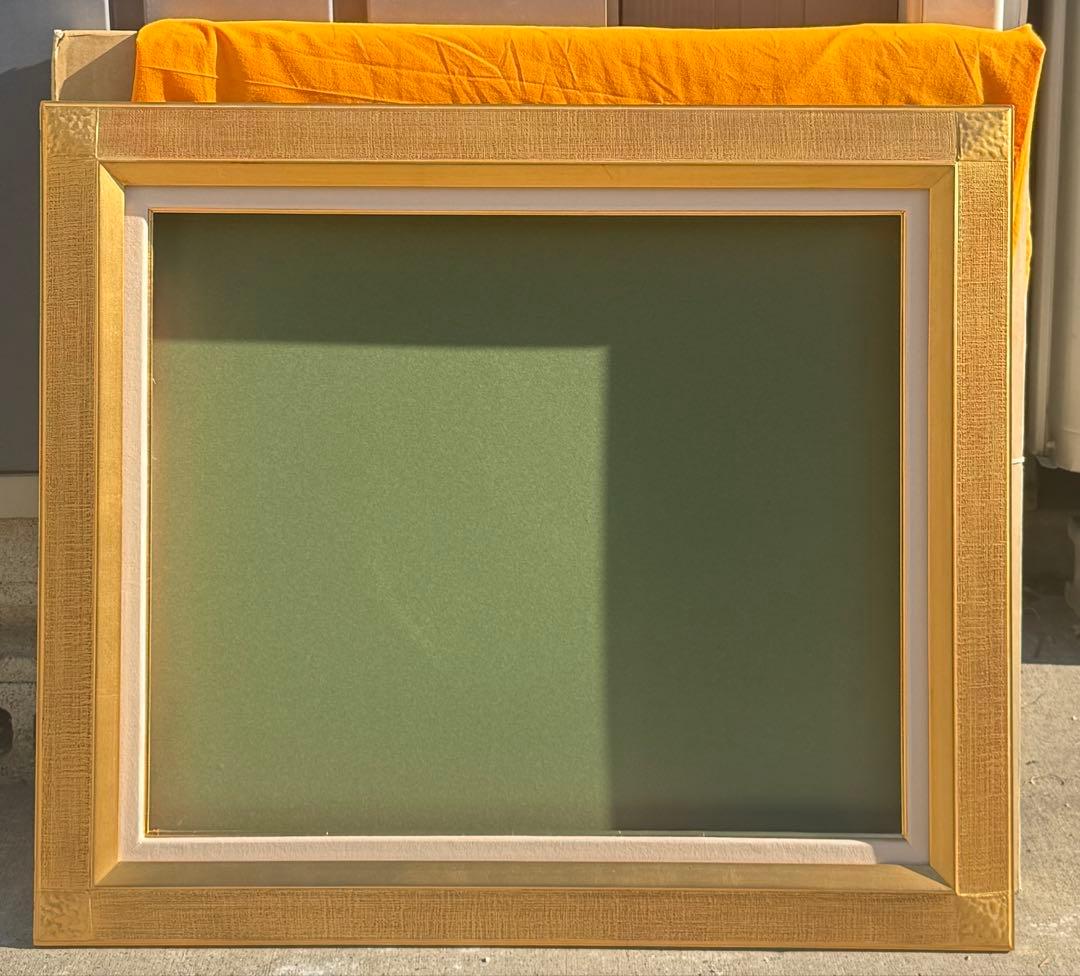 20Pサイズ豪華な金色の木製油彩額縁 アクリル板＆黄色袋＆供箱付き倉庫①1/6