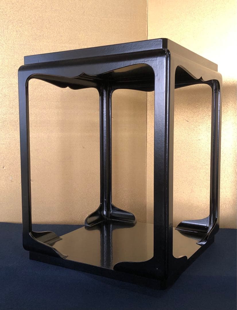 《R》茶道具 一閑塗 高麗卓 塗師 川瀬表完作 共箱　251208お4