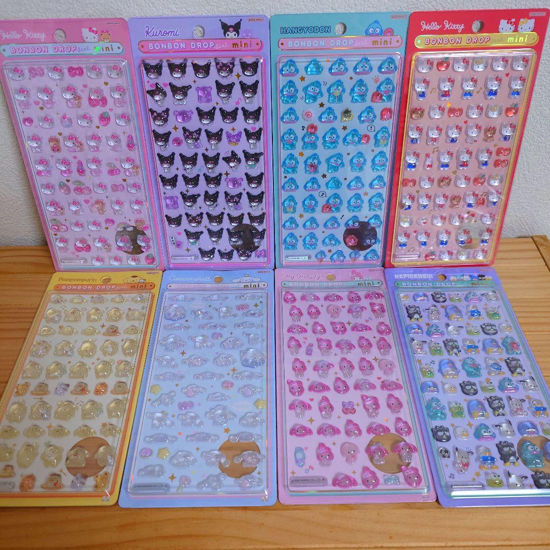 ボンボンドロップシールミニ サンリオ 全8種類セット