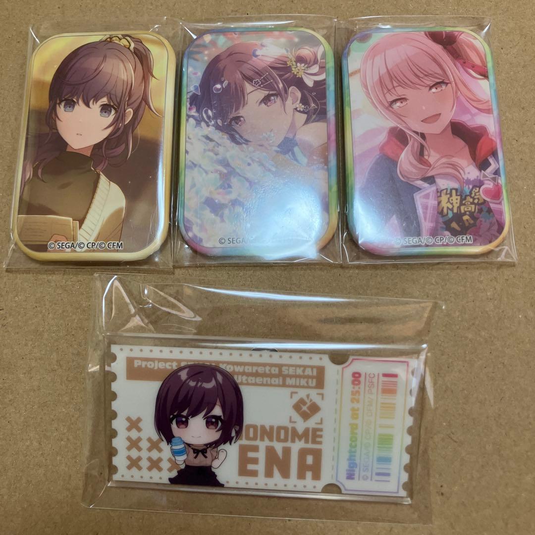 プロセカ バラ売り 缶バッジ エピカ ラッキーくじ 特典 ステッカー ウエハース