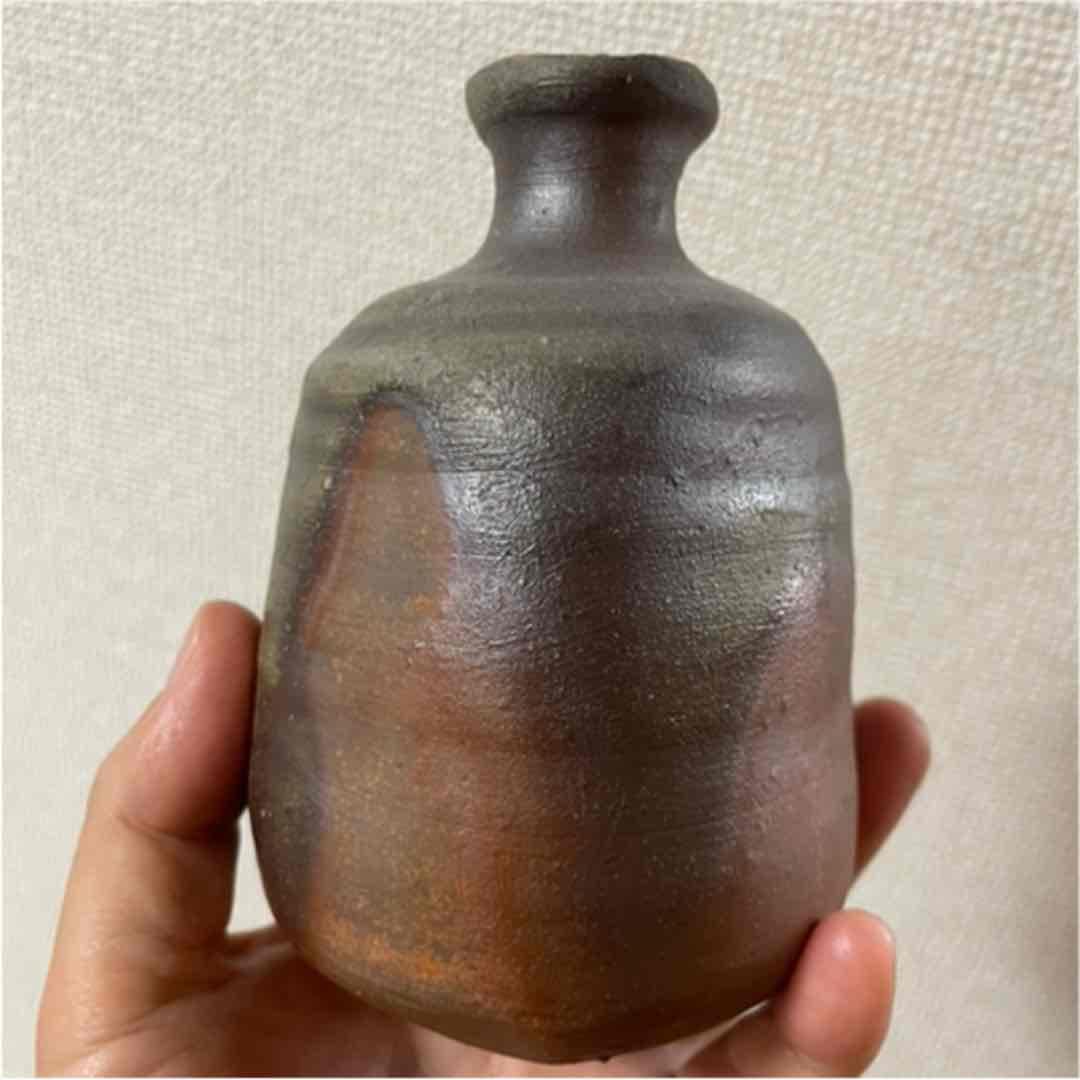 ■備前焼 窯変三角備前徳利 中村和樹