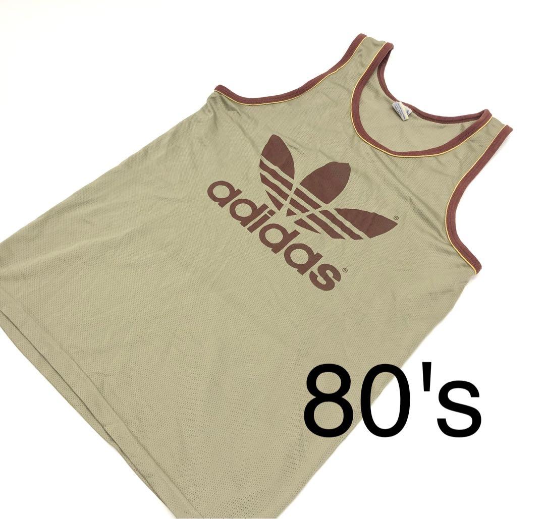【80's】adidas《アディダス 》古着 メッシュ タンクトップ / L