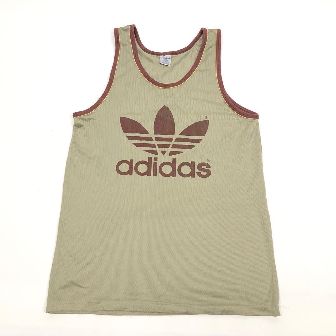 【80's】adidas《アディダス 》古着 メッシュ タンクトップ / L